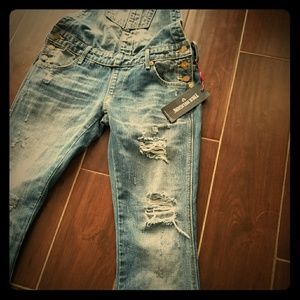 New with tags "True Religion" "Karlie" overalls 25